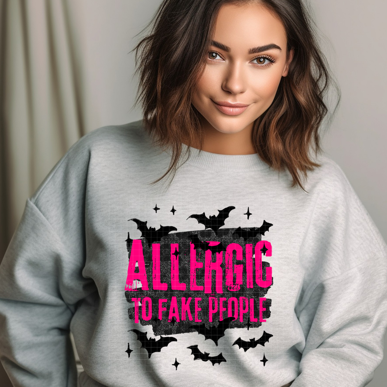 ALLERGIC TO FAKE PEOPLE PINK - DTF TRANSFER