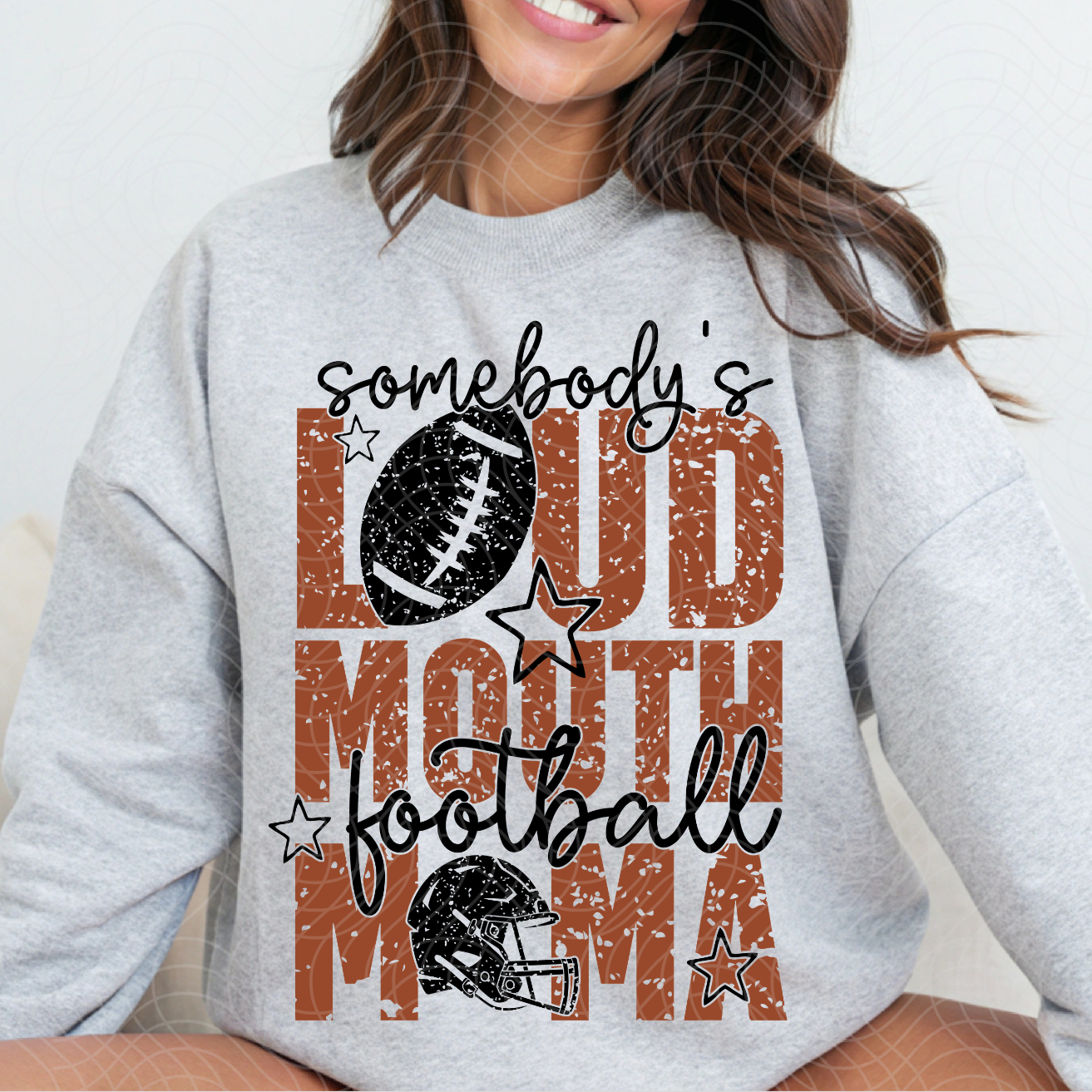 LOUD MOUTH FOOTBALL MAMA - DTF TRANSFER