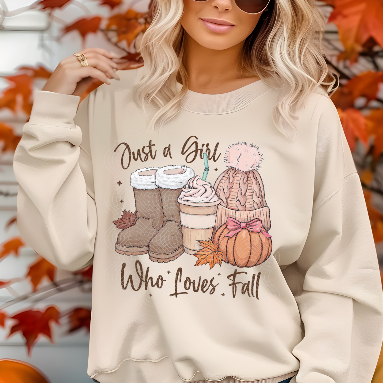GIRL WHO LOVES FALL - DTF TRANSFER