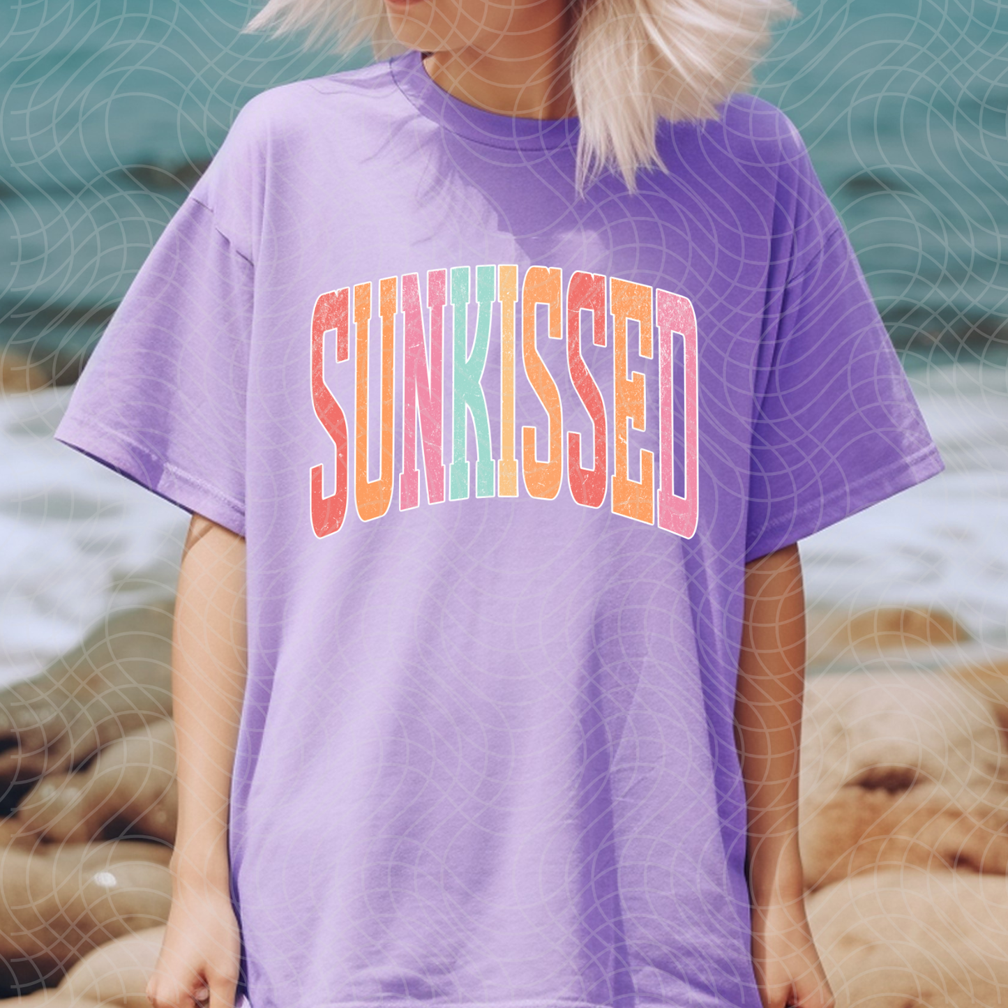 SUNKISSED DISTRESSED MULTICOLOR - DTF TRANSFER
