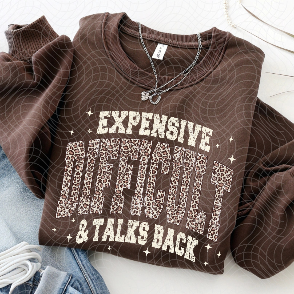 EXPENSIVE DIFFICULT & TALKS BACK OFF WHT - DTF TRANSFER