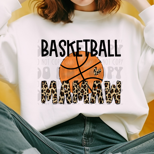 BASKETBALL MAMAW LEOPARD - DTF TRANSFER