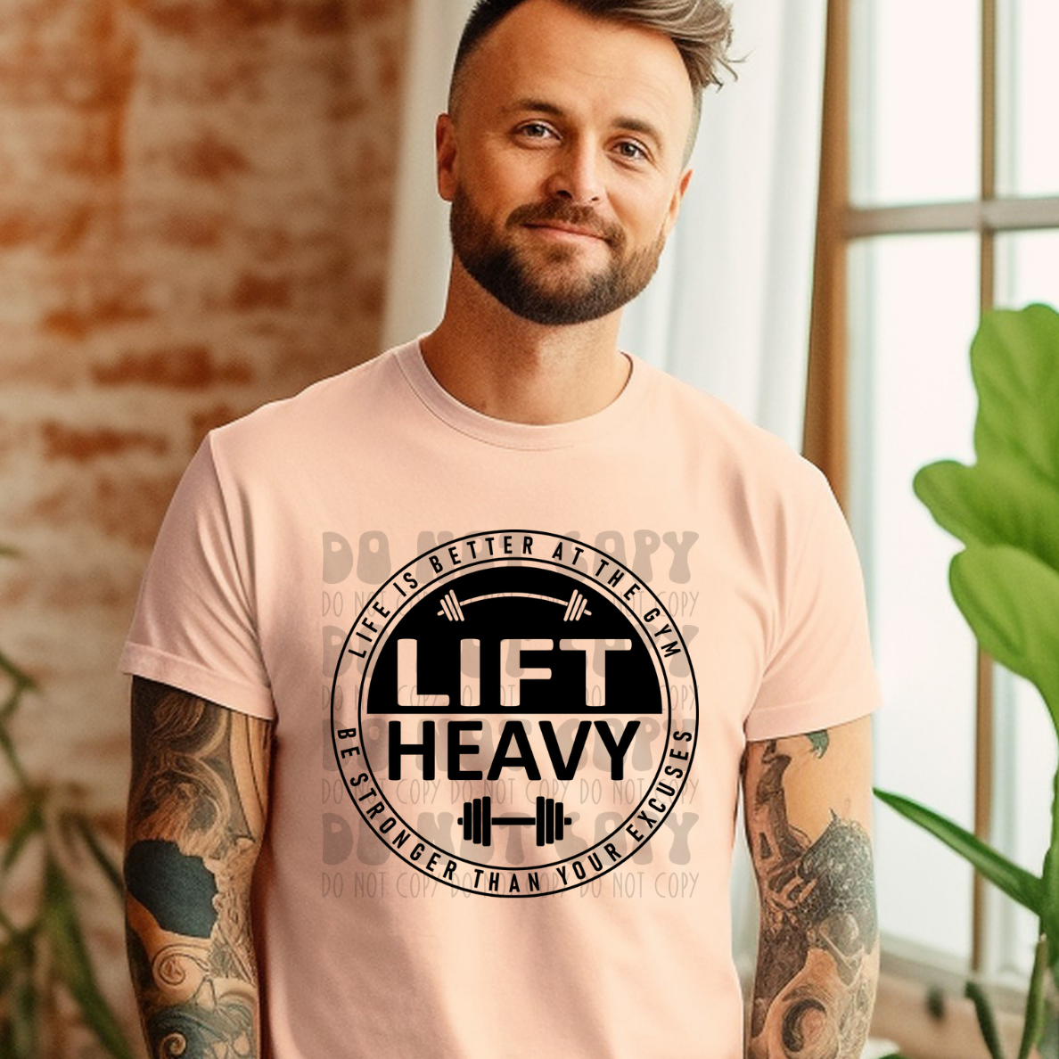 LIFT HEAVY CIRCLE - DTF TRANSFER