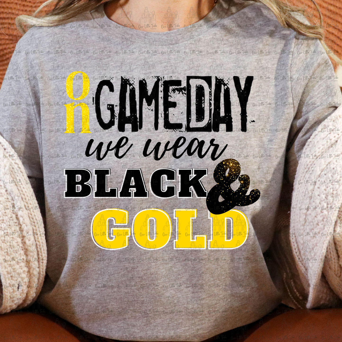 GAMEDAY BLACK & GOLD BASIC- DTF TRANSFER