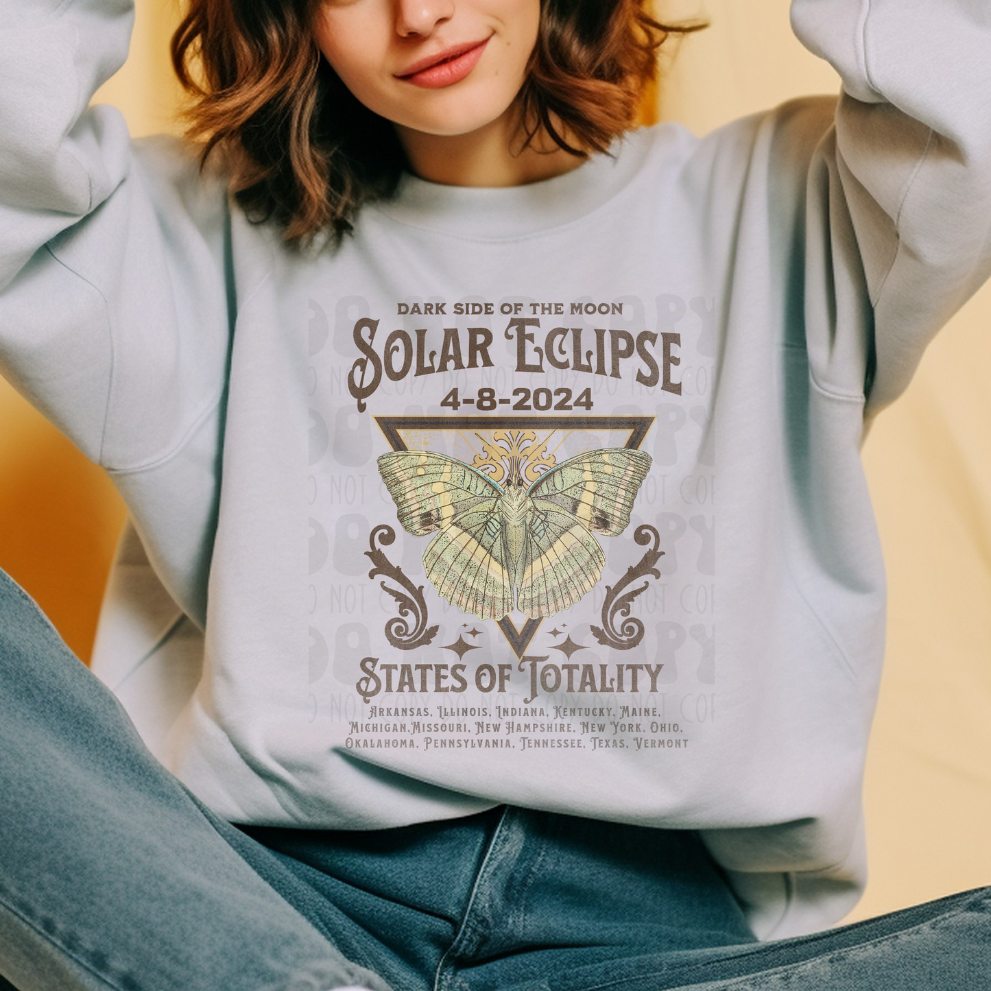 SOLAR ECLIPSE DARK FONT - DTF TRANSFER