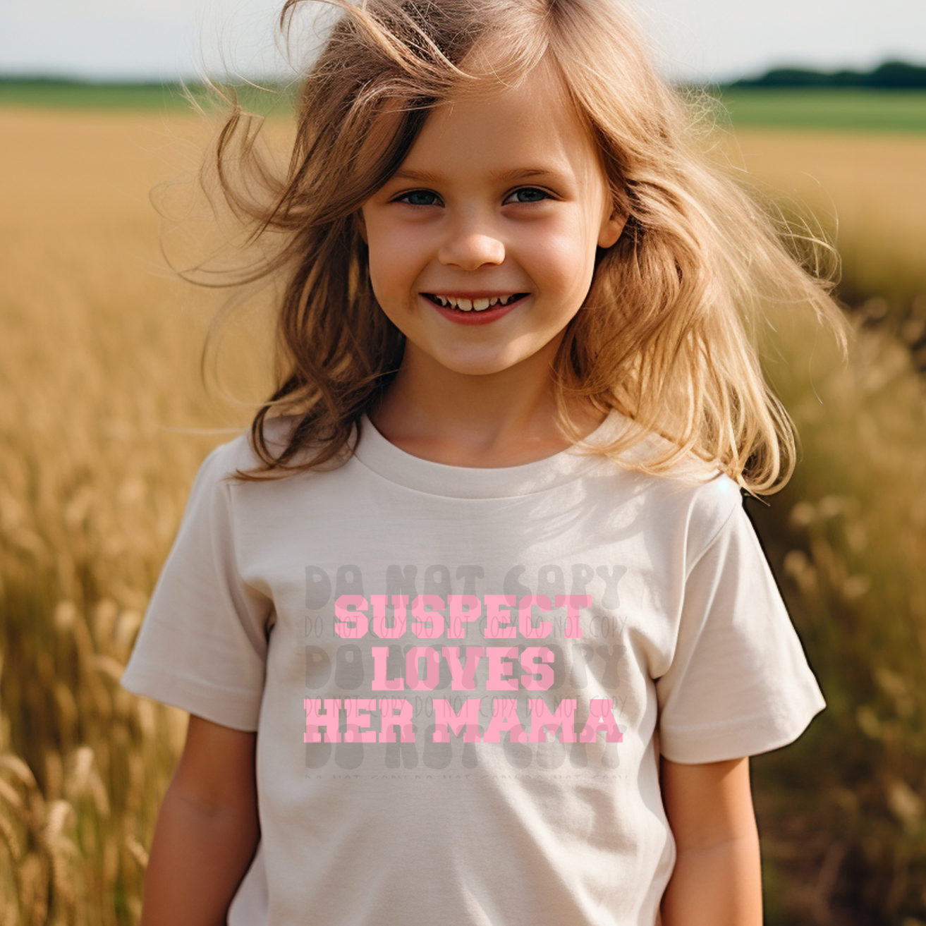 SUSPECT LOVES HER MAMA, PINK - DTF TRANSFER