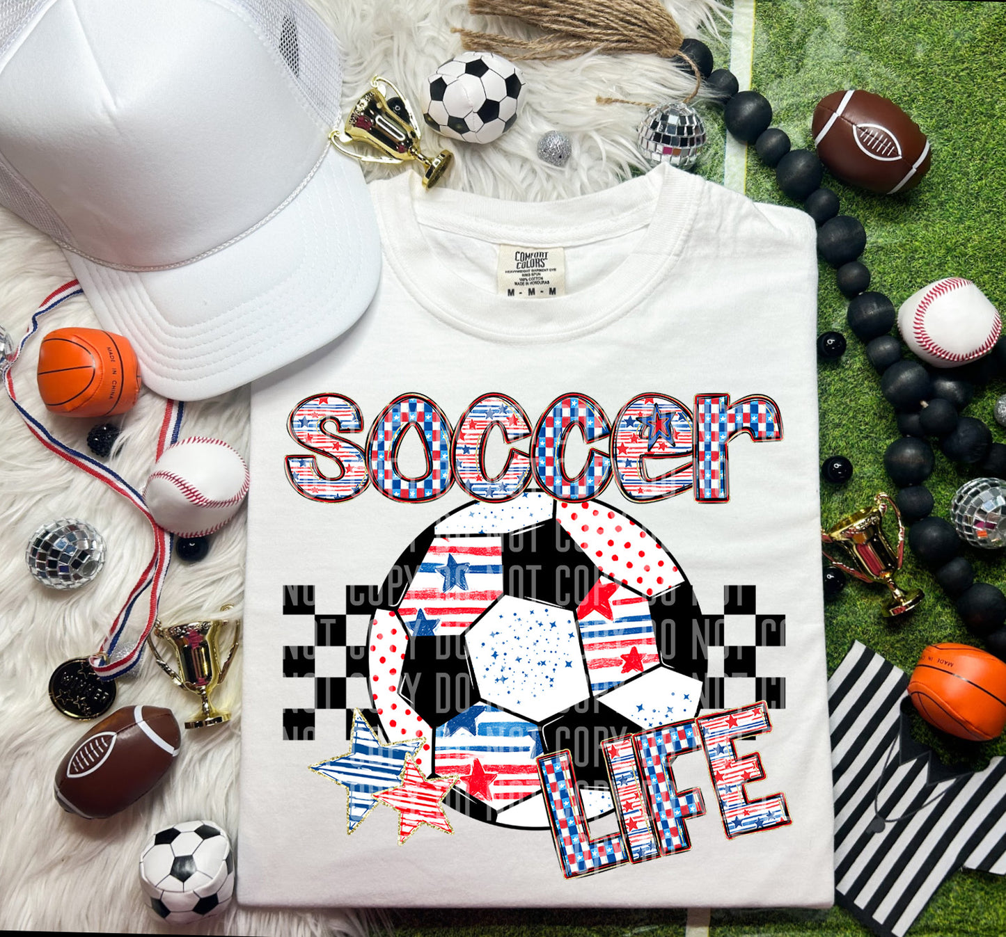 SOCCER LIFE STRIPES - DTF TRANSFER