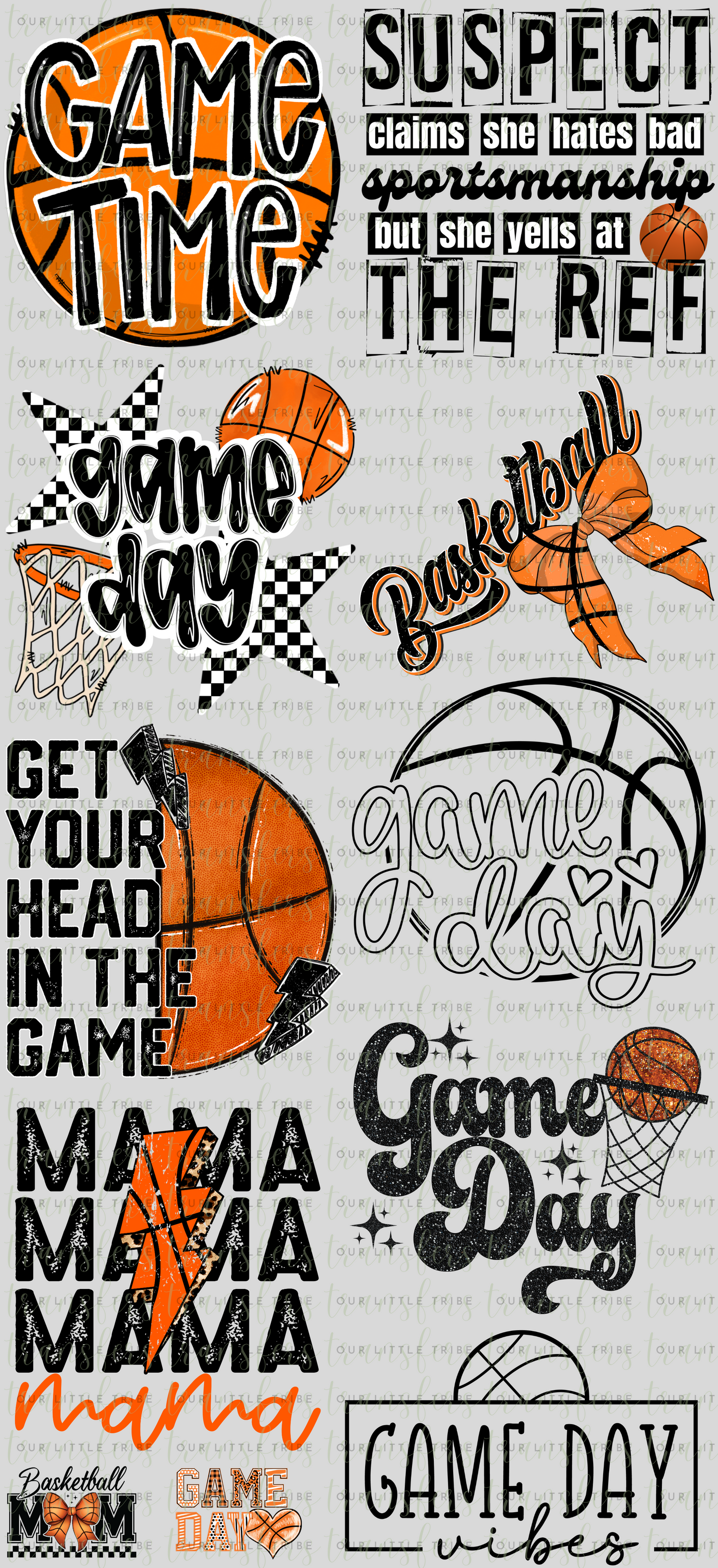 BASKETBALL SEASON PREMADE - GANG SHEET 22x48
