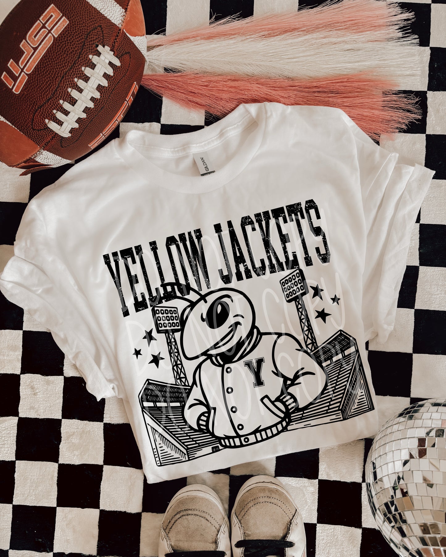 YELLOW JACKETS FOOTBALL MASCOT - DTF TRANSFER