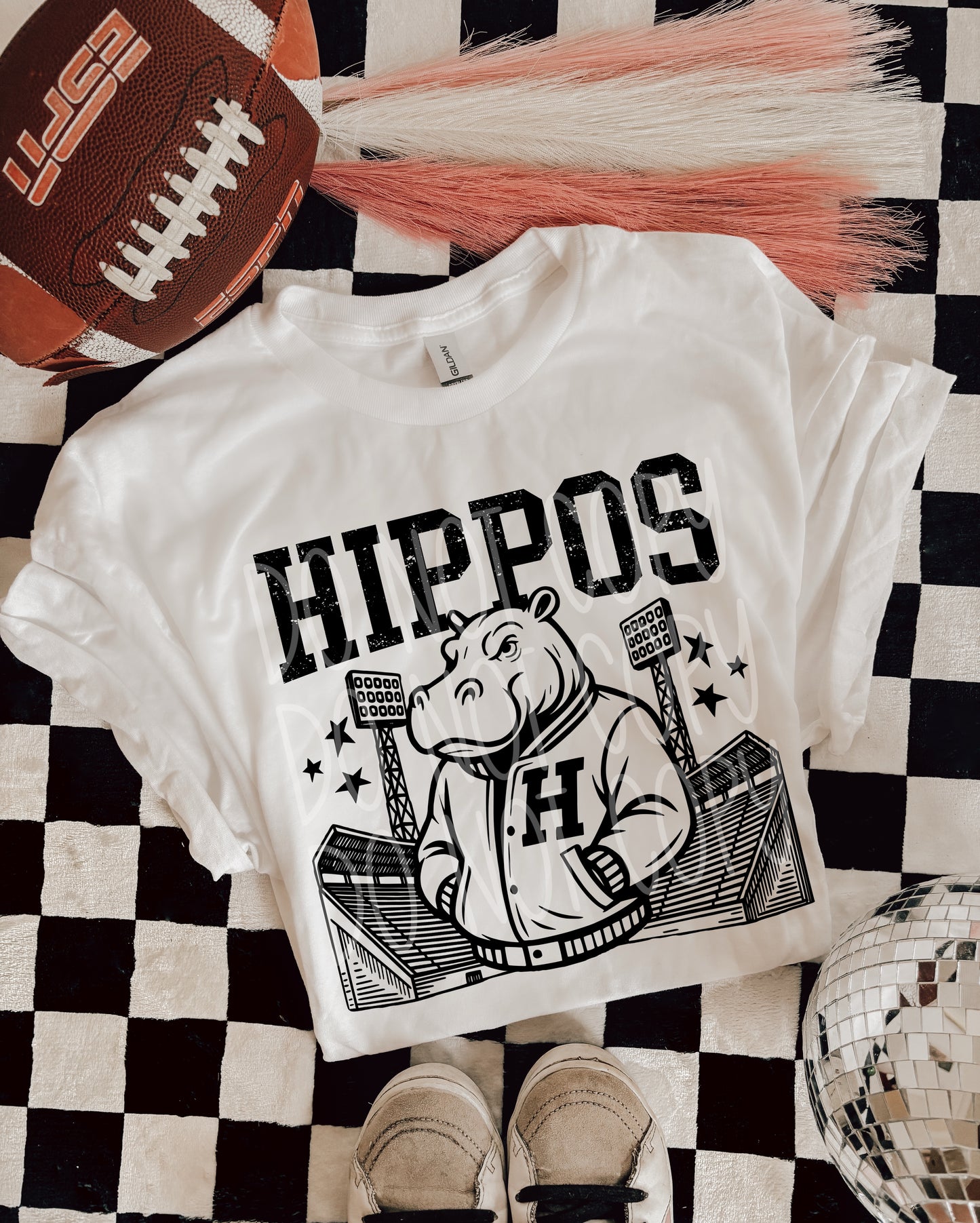 HIPPOS FOOTBALL MASCOT - DTF TRANSFER