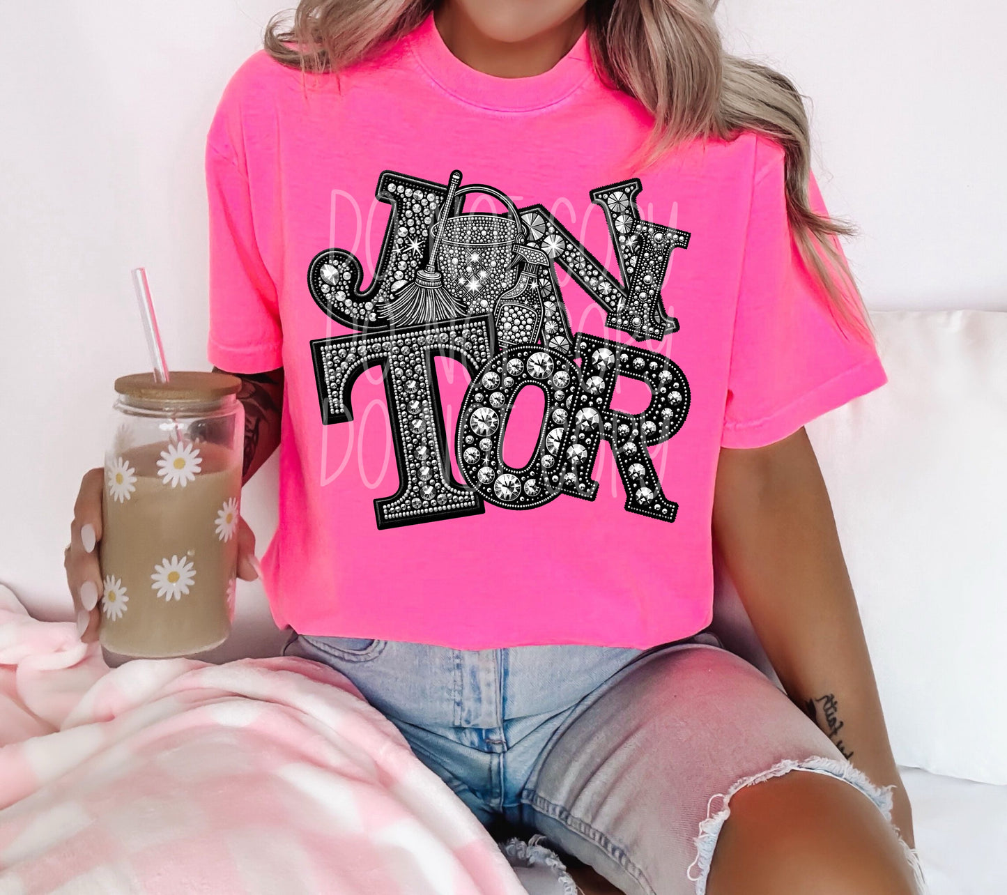 JANITOR RHINESTONES - DTF TRANSFER