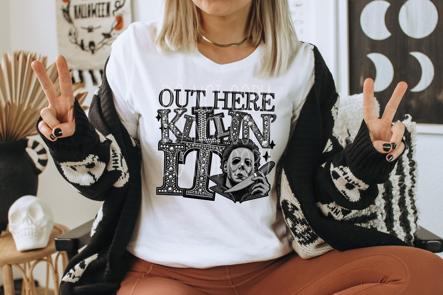 OUT HERE RHINESTONES - DTF TRANSFER