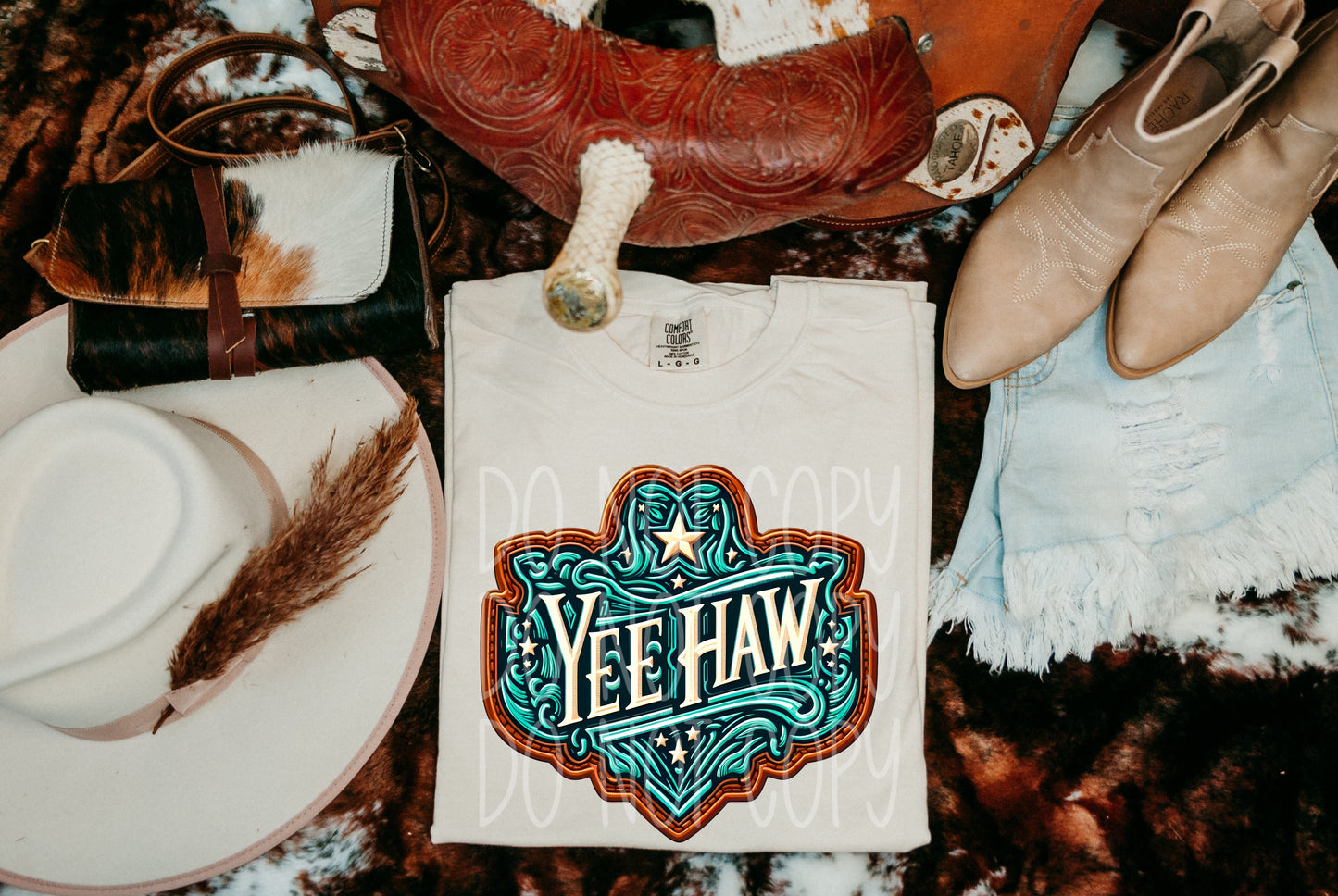 YEE HAW TURQUOISE - DTF TRANSFER