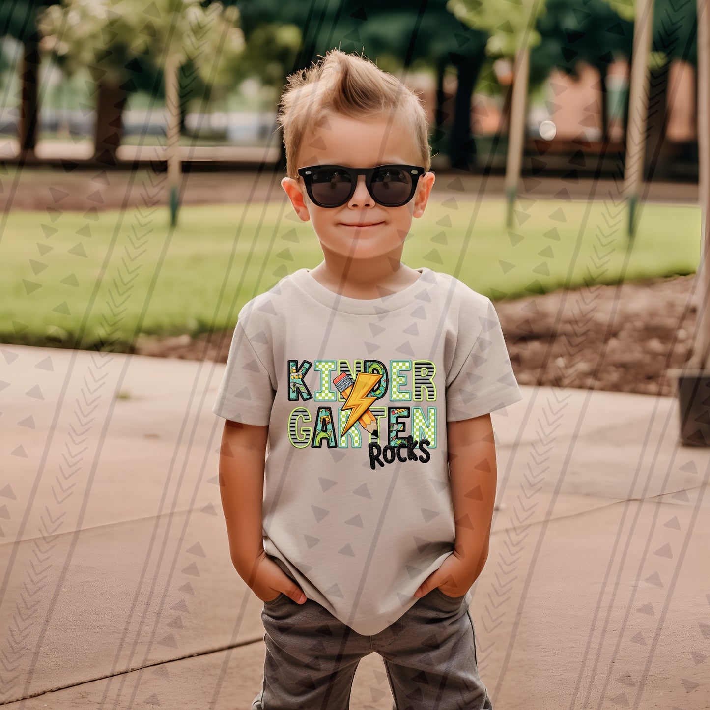 KINDERGARTEN FAUX EMBROIDERY BOY - DTF TRANSFER