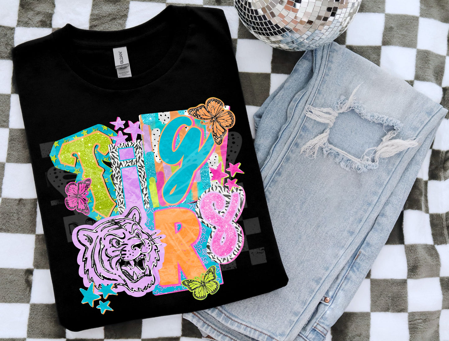 NEON MASCOT TIGERS - DTF TRANSFER