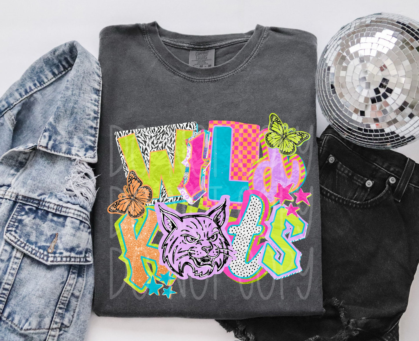NEON MASCOT WILDKATS - DTF TRANSFER