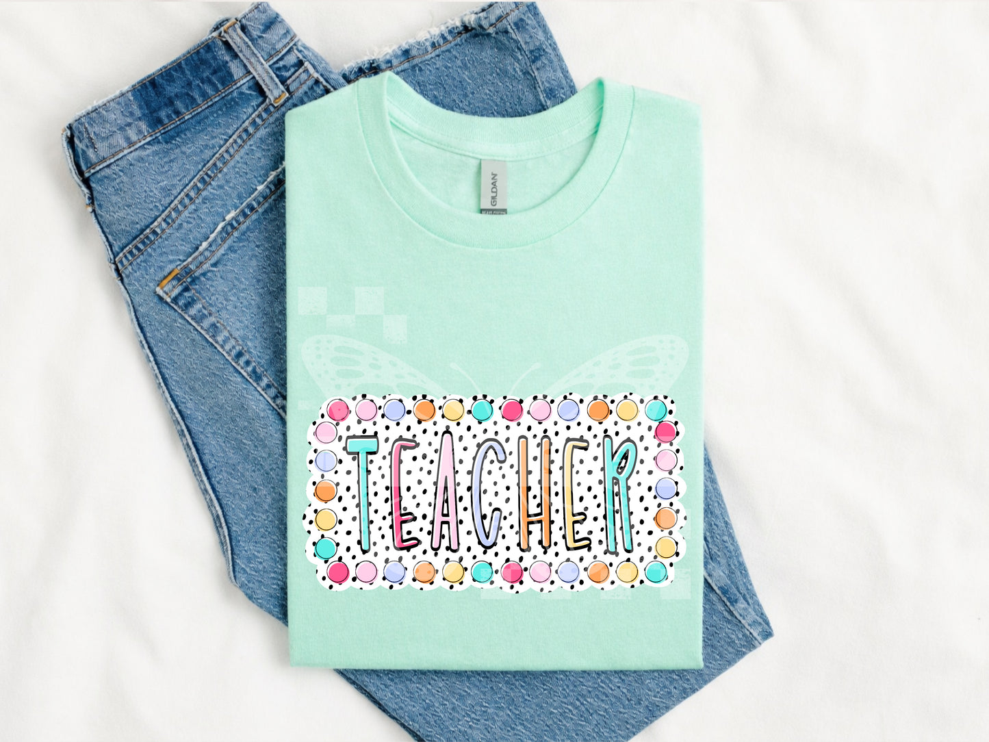 TEACHER POLKA DOT - DTF TRANSFER