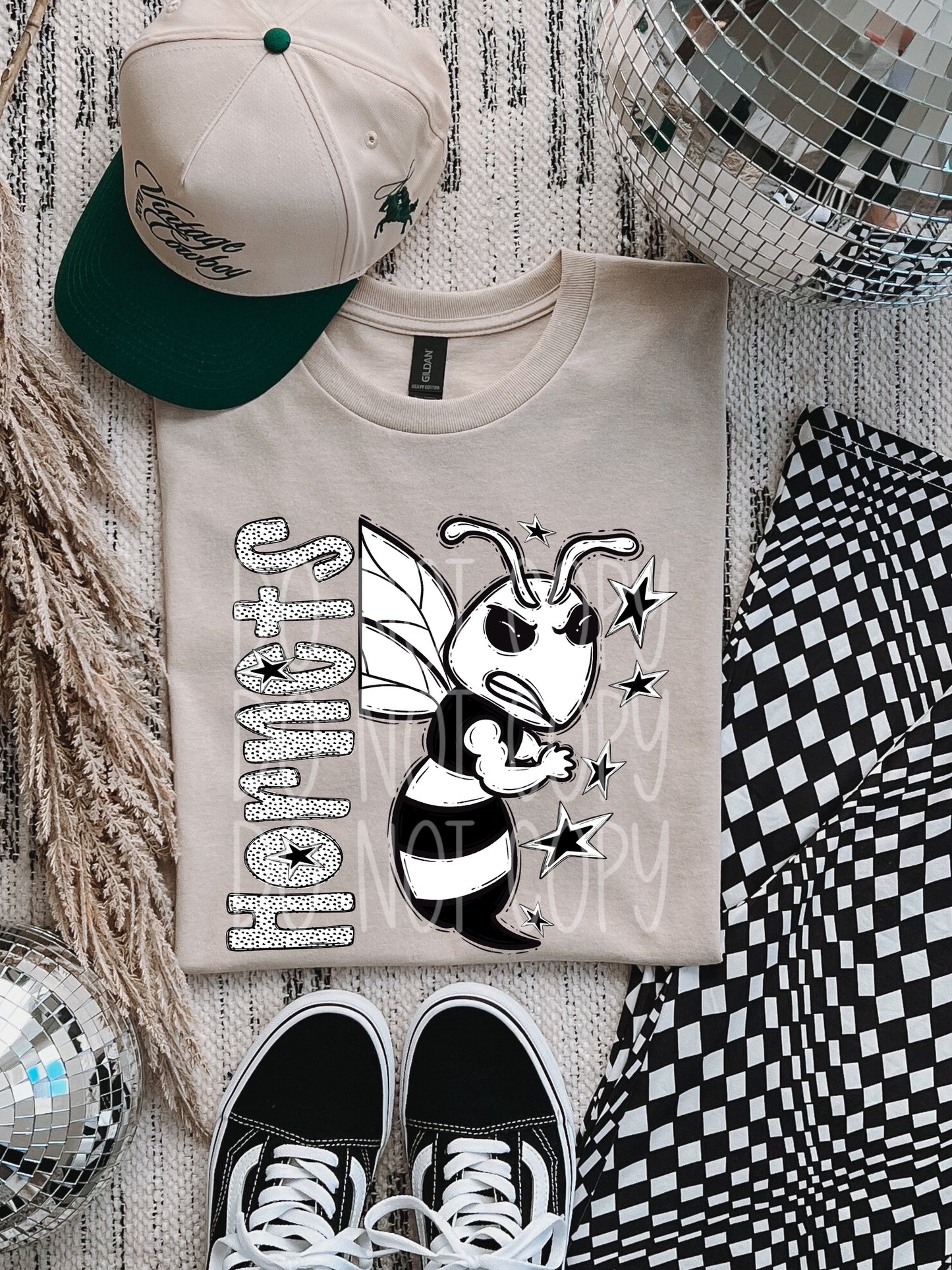 HORNETS DOTTED MASCOTS - DTF TRANSFER
