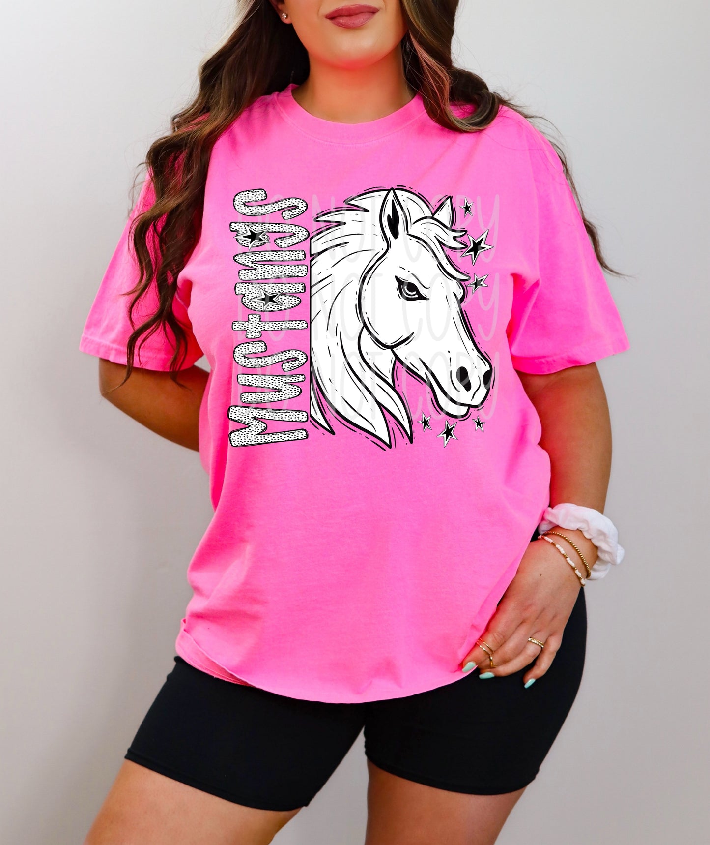 MUSTANGS DOTTED MASCOTS - DTF TRANSFER
