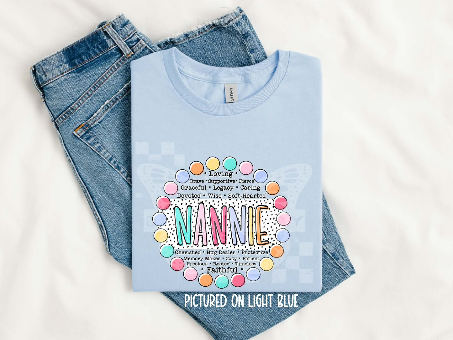 NANNIE CIRCLE POLKA DOTS - DTF TRANSFER