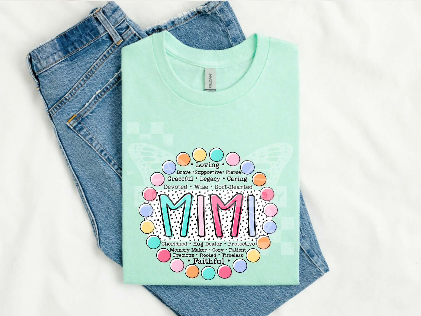 MIMI CIRCLE POLKA DOTS - DTF TRANSFER