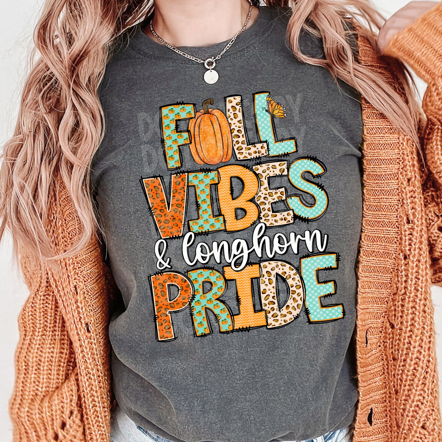 Fall vibes longhorn pride - DTF TRANSFER
