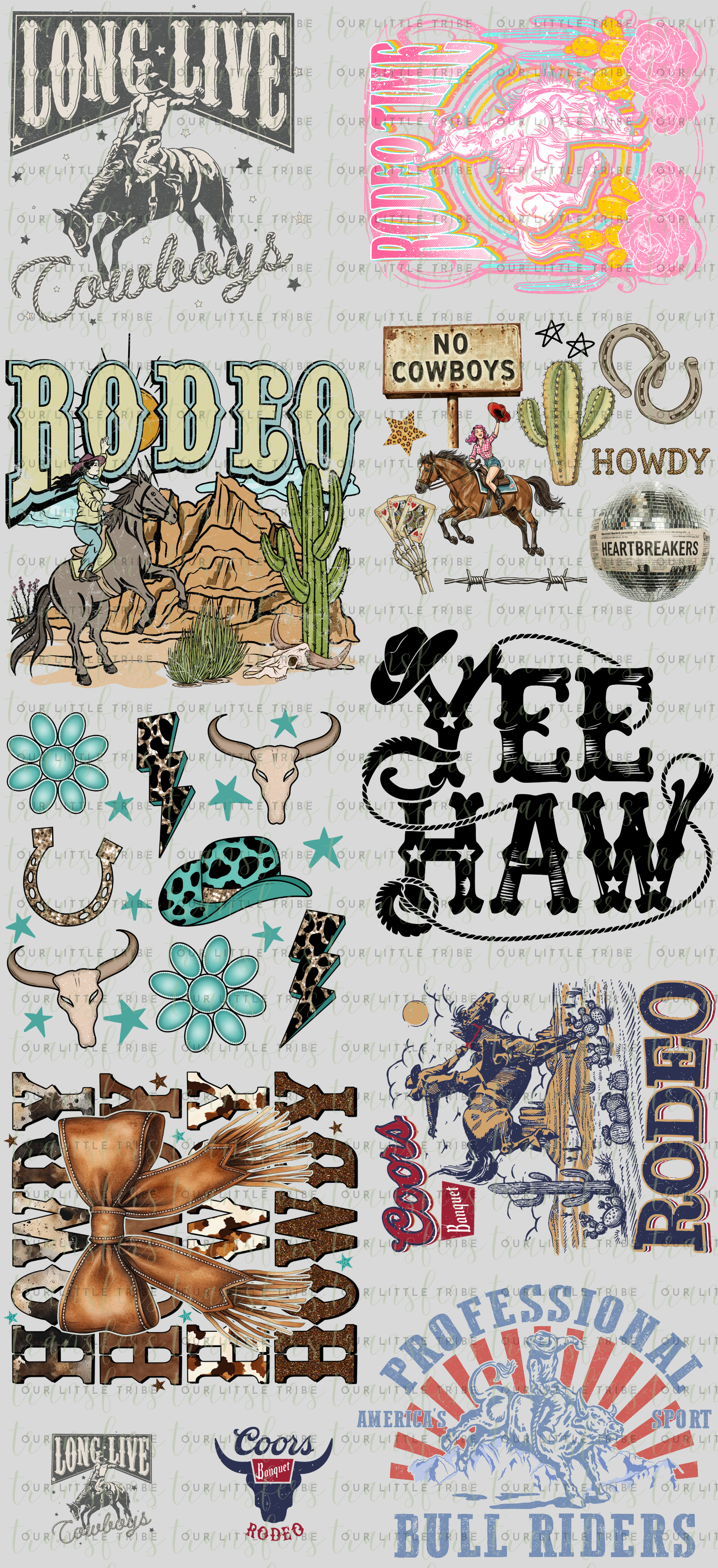 RODEO PREMADE - GANG SHEET 22x48