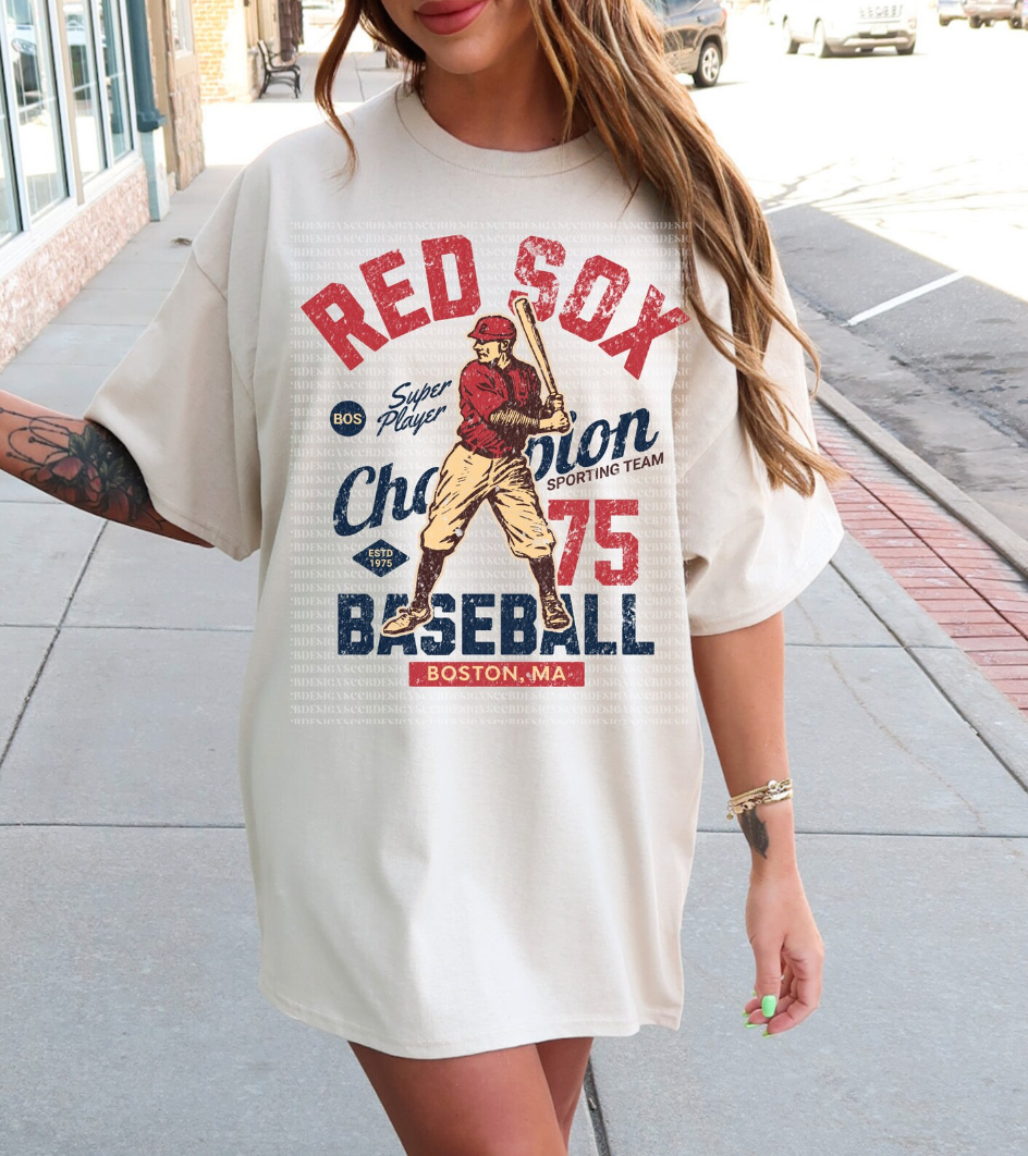 RED SOX VINTAGE BASEBALL - DTF TRANSFER