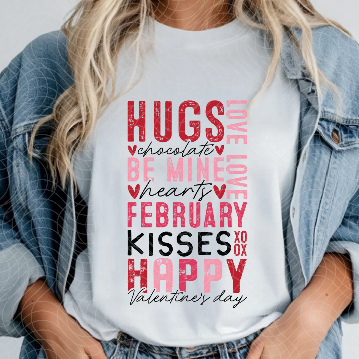 VALENTINE WORD COLLAGE - DTF TRANSFER