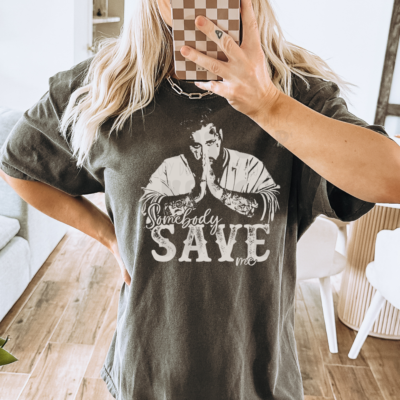 SOMEBODY SAVE ME - DTF TRANSFER