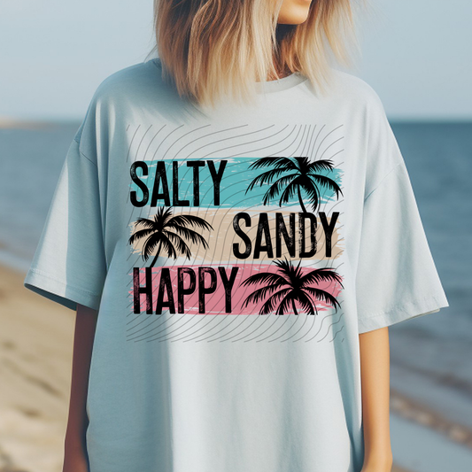SALTY SANDY HAPPY - DTF TRANSFER