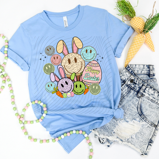 HAPPY EASTER SMILEYS - DTF TRANSFER