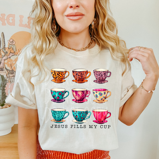 JESUS FILLS MY CUP - DTF TRANSFER