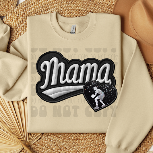 MAMA FAUX EMBROIDERY WRESTLING - DTF TRANSFER