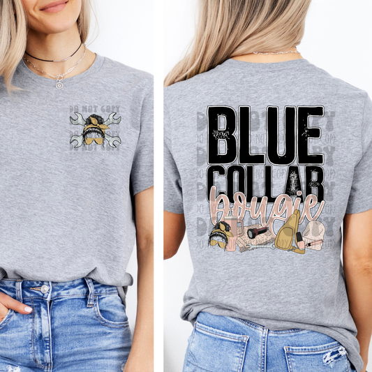 BLUE COLLAR BOUGIE WITH TOOLS W/ POCKET - DTF TRANSFER