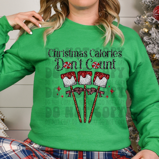 CHRISTMAS CALORIES DON'T COUNT - DTF TRANSFER