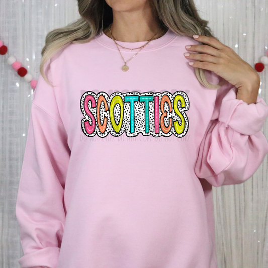 SCOTTIES DOTTED COLORS - DTF TRANSFER