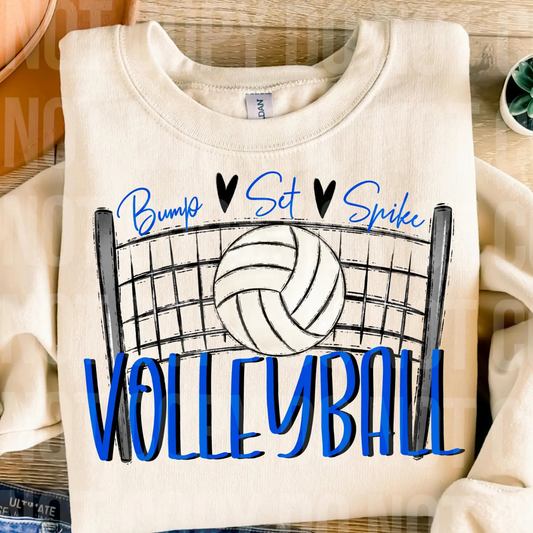 BUMP SET SPIKE BLUE - DTF TRANSFER