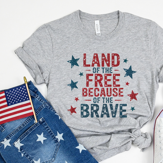 LAND OF THE FREE STARS DARKER COLORS - DTF TRANSFER