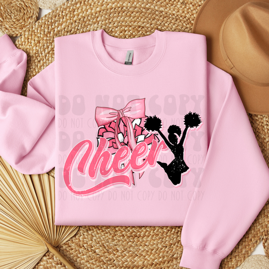 CHEER PINK SILHOUETTE - DTF TRANSFER