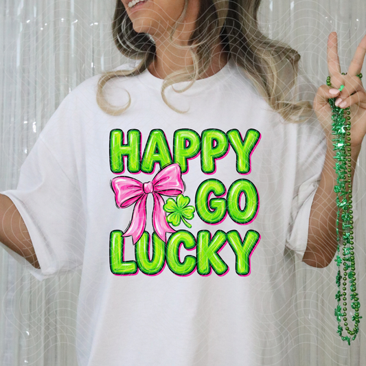 HAPPY GO LUCKY - DTF TRANSFER