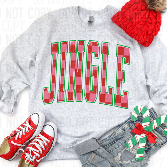 JINGLE TALL CHECKERED - DTF TRANSFER