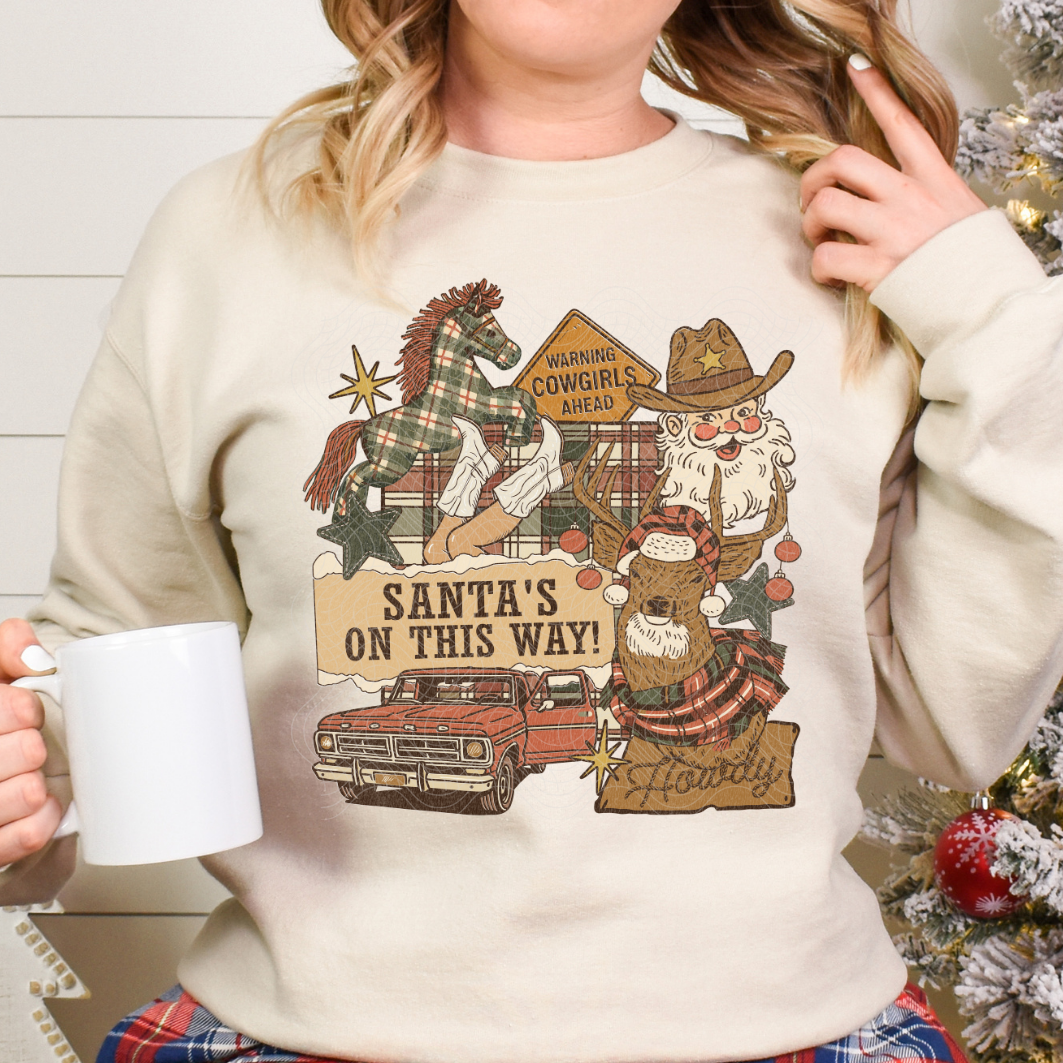 COUNTRY CHRISTMAS DISTRESSED - DTF TRANSFER