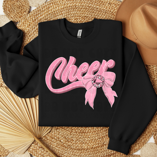 CHEER PINK BOW - DTF TRANSFER