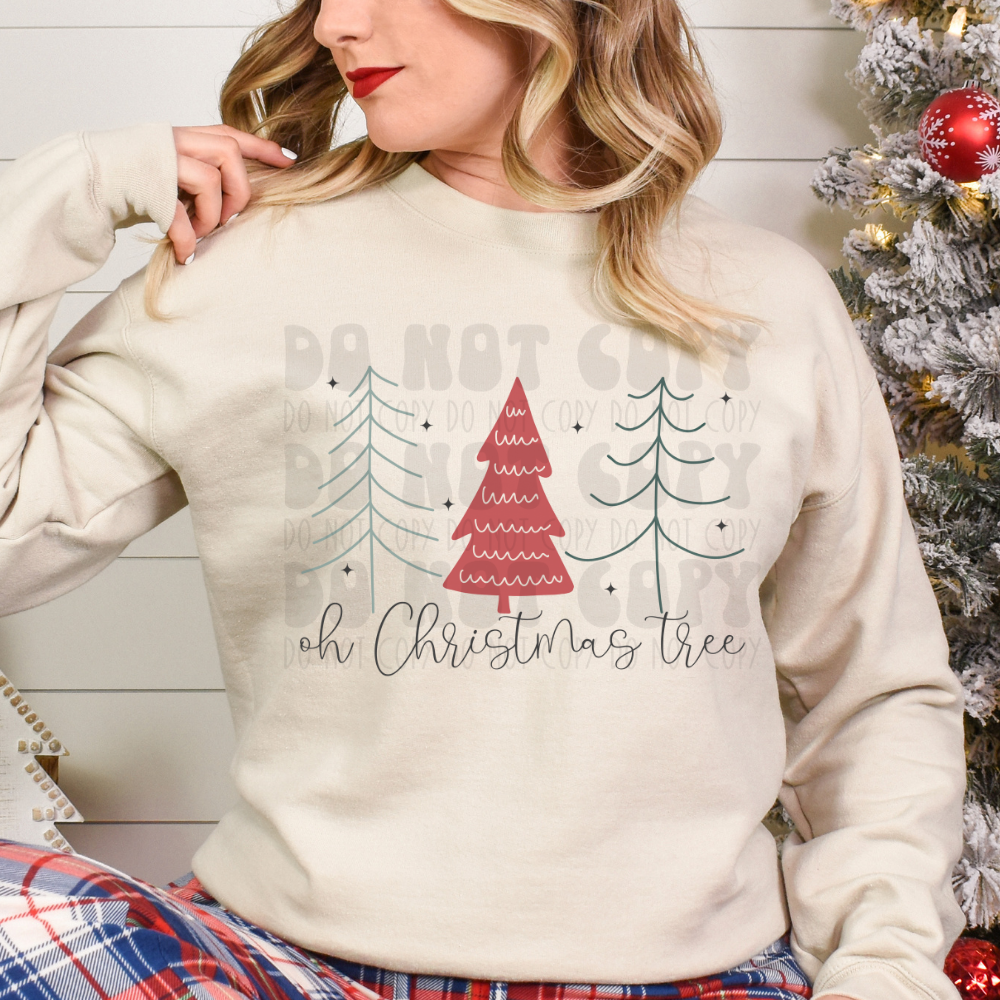 OH CHRISTMAS TREE SIMPLE TREES - DTF TRANSFER