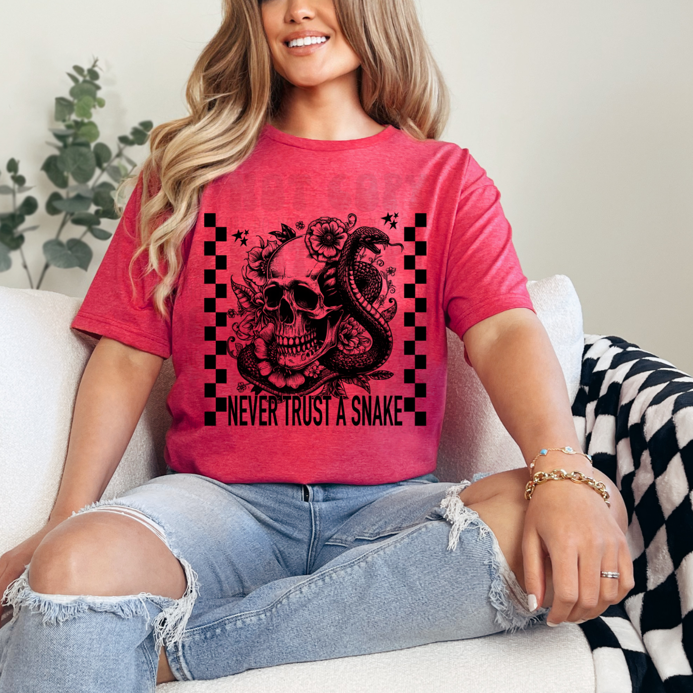 NEVER TRUST A SNAKE - DTF TRANSFER