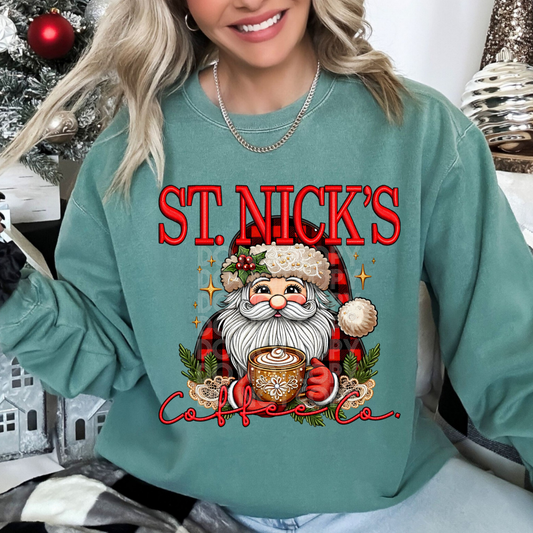 ST NICK'S COFFEE CO FAUX EMBROIDERY - DTF TRANSFER