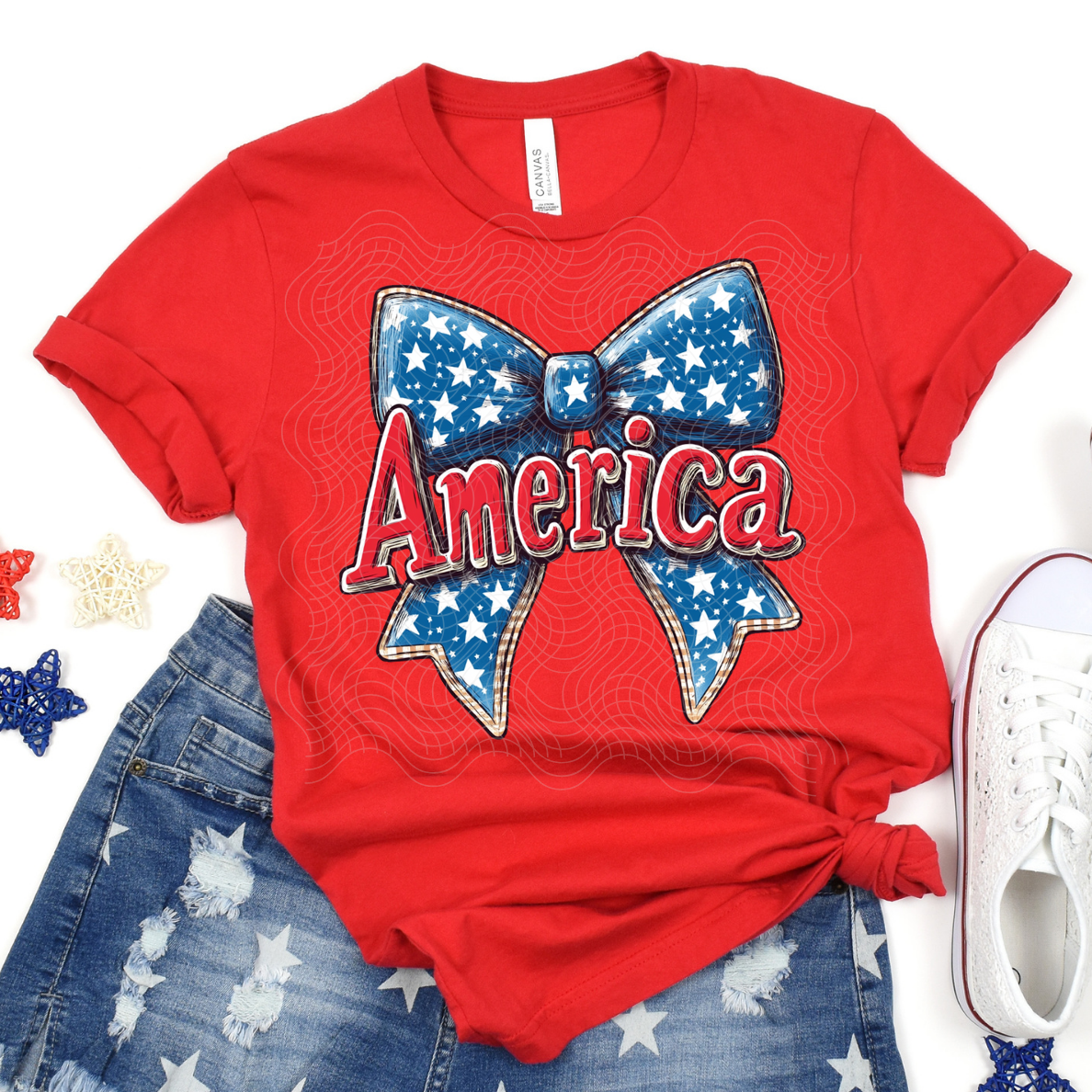 AMERICA STAR BOW - DTF TRANSFER