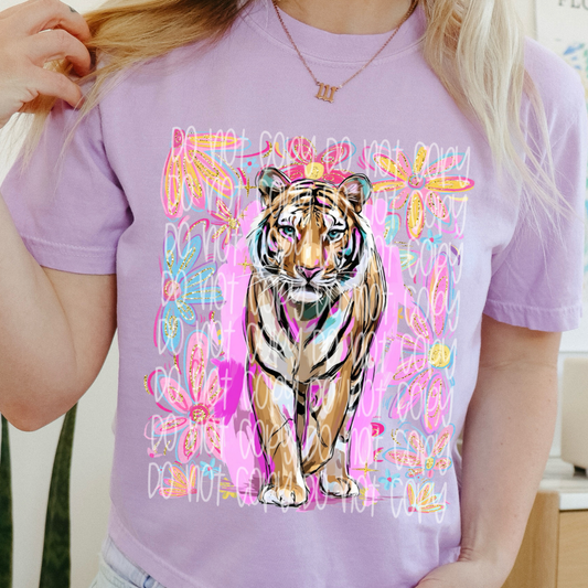 FLORAL TIGER - DTF TRANSFER