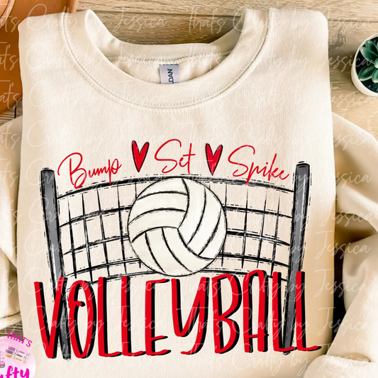BUMP SET SPIKE RED - DTF TRANSFER